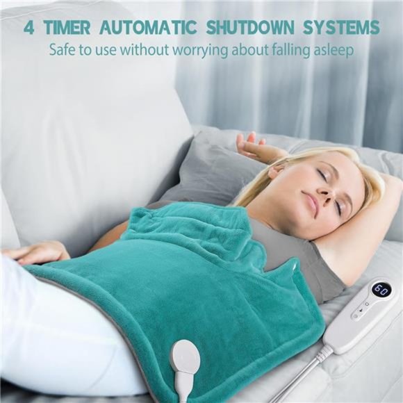 Heating Pad for Neck Shoulder & Back Pain Relief, Electric Weighted Heating Pad - Picture 5 of 7